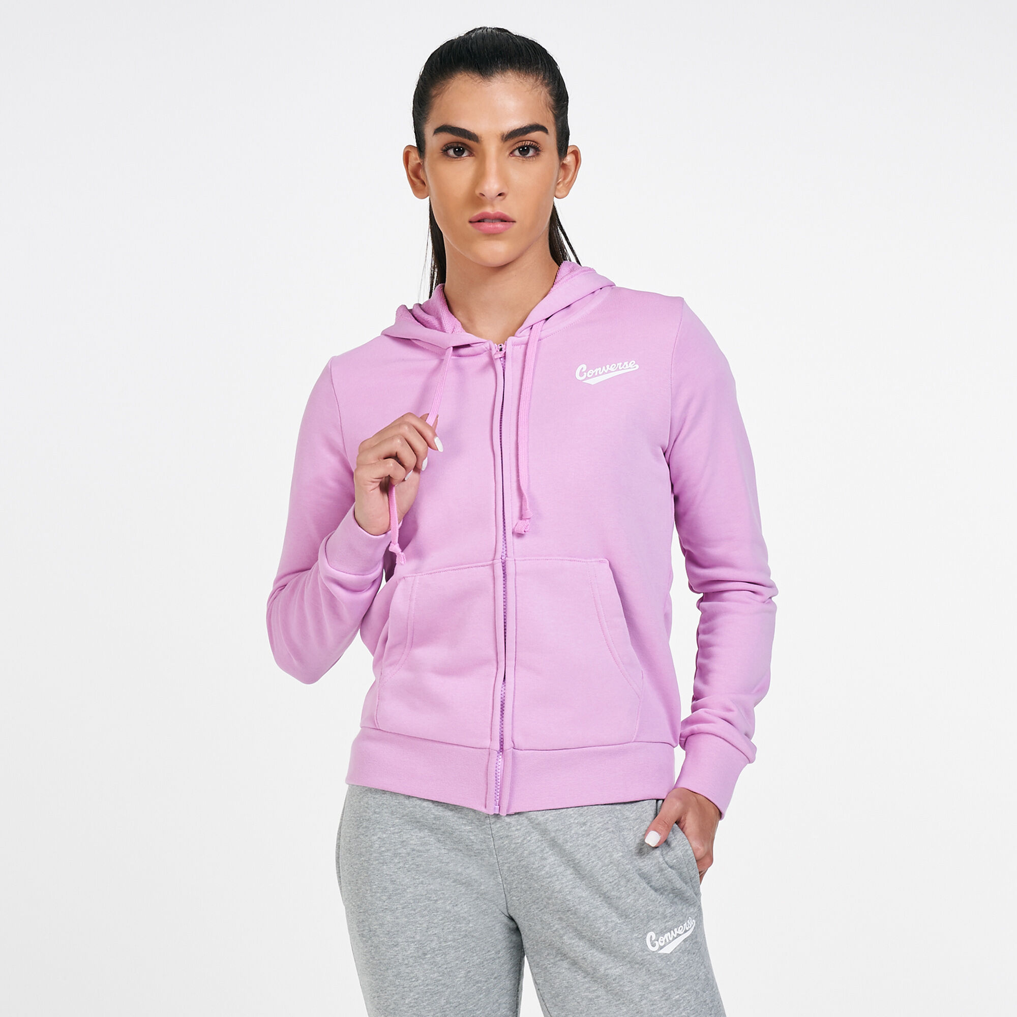 Converse zip hoodie discount women's