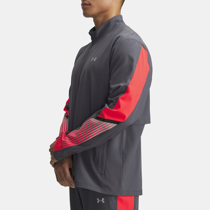 Under Armour Men's Velociti Storm Running Jacket Grey Under Armour Men's Velociti Storm Running Jacket Grey image number 2