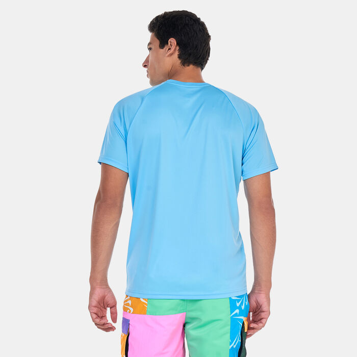 Nike Swim Men's Hydroguard Swimming Top Blue Nike Swim Men's Hydroguard Swimming Top Blue image number 1