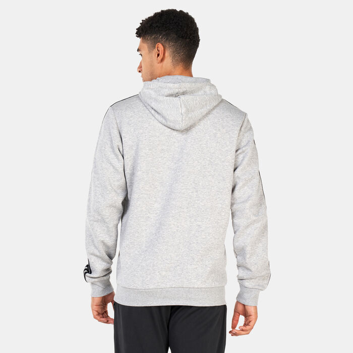 adidas Men's Essentials Fleece 3-Stripes Hoodie Grey adidas Men's Essentials Fleece 3-Stripes Hoodie Grey image number 1