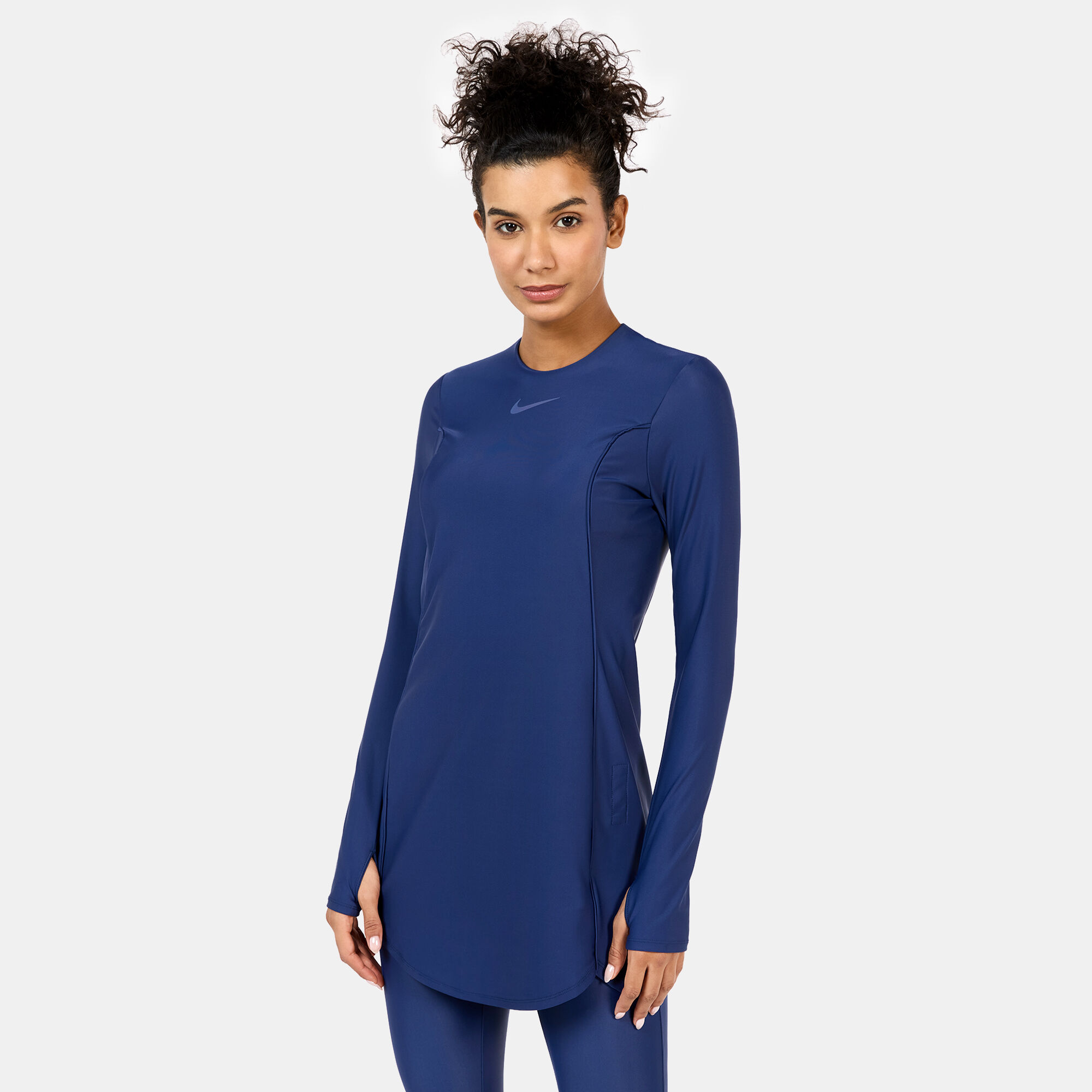 Shop Nike Swim Women's Swim Victory Full-Coverage Dress Blue