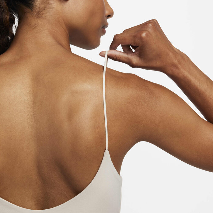 Nike Women's Sportswear Chill Cami Bodysuit Ivory image number 4