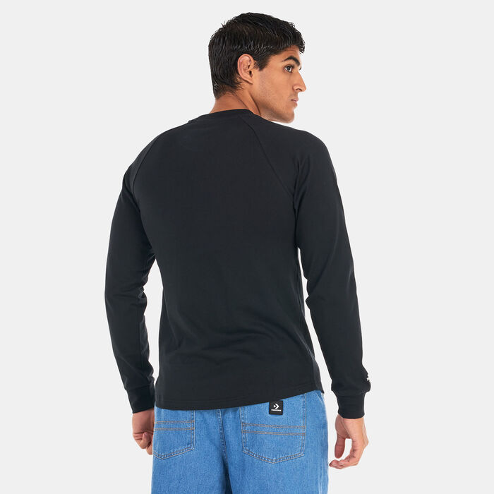 Converse Men's Chain Stitch Reglan T-Shirt Black Converse Men's Chain Stitch Reglan T-Shirt Black image number 1