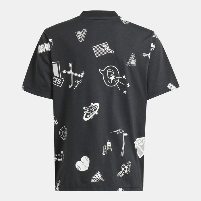 adidas Kids' Brand Love T-Shirt Black adidas Kids' Brand Love T-Shirt Black image number 1