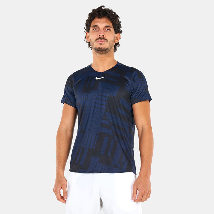 Nike Men's Court Dri FIT Advantage Printed T-Shirt Blue image number 0