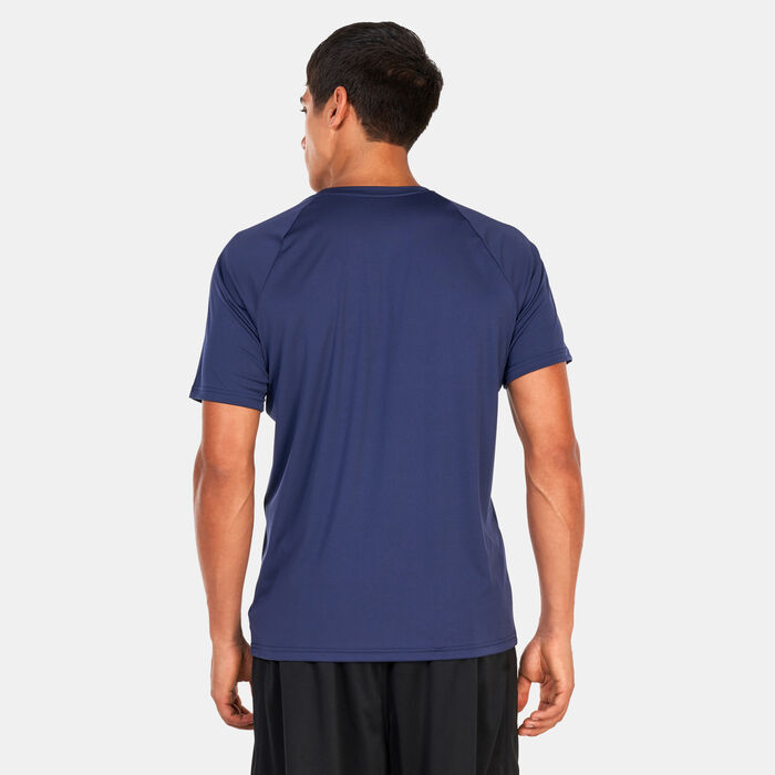 Nike Swim Men's Hydroguard Swimming Top Blue image number 1