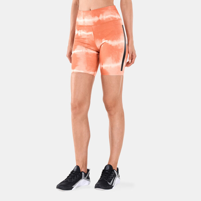 Nike Women's Dri-FIT One Luxe 7-Inch Shorts Orange Nike Women's Dri-FIT One Luxe 7-Inch Shorts Orange image number 0