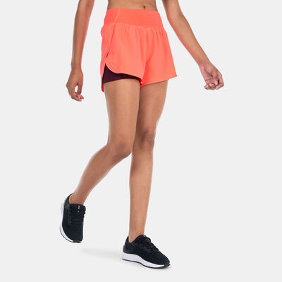 Under Armour Women's Flex Woven 2-in-1 Training Shorts Orange