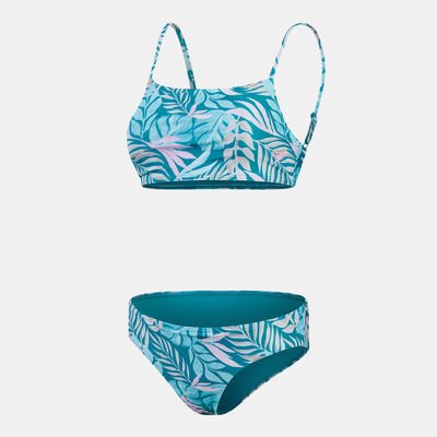 Speedo Women's Printed 2-Piece Bikini Set Blue Speedo Women's Printed 2-Piece Bikini Set Blue