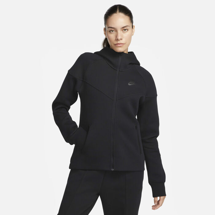 Nike Women's Sportswear Tech Fleece Windrunner Full-Zip Hoodie Black image number 0
