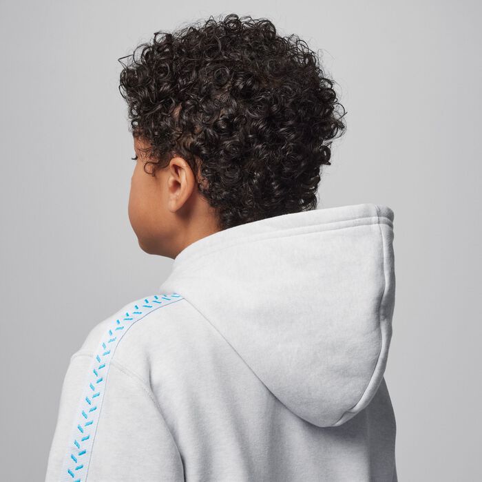 Jordan Kids' MJ Flight MVP Pullover Hoodie Grey Jordan Kids' MJ Flight MVP Pullover Hoodie Grey image number 3