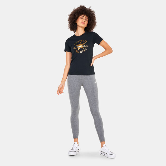 Converse Women's Metallic Chuck Taylor T-Shirt Purple Converse Women's Metallic Chuck Taylor T-Shirt Purple image number 2