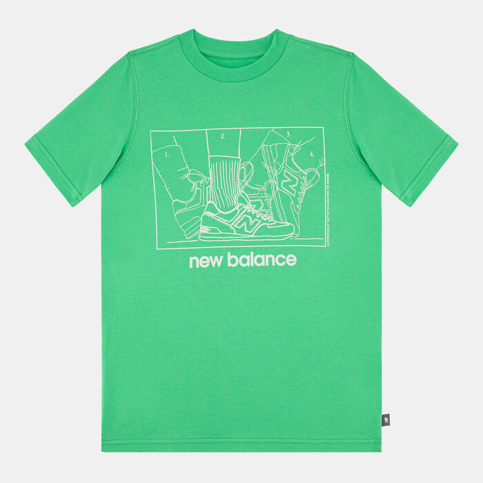 New Balance Kids' 574 In The Motion Graphic T-Shirt And Shorts Set Green New Balance Kids' 574 In The Motion Graphic T-Shirt And Shorts Set Green image number 1