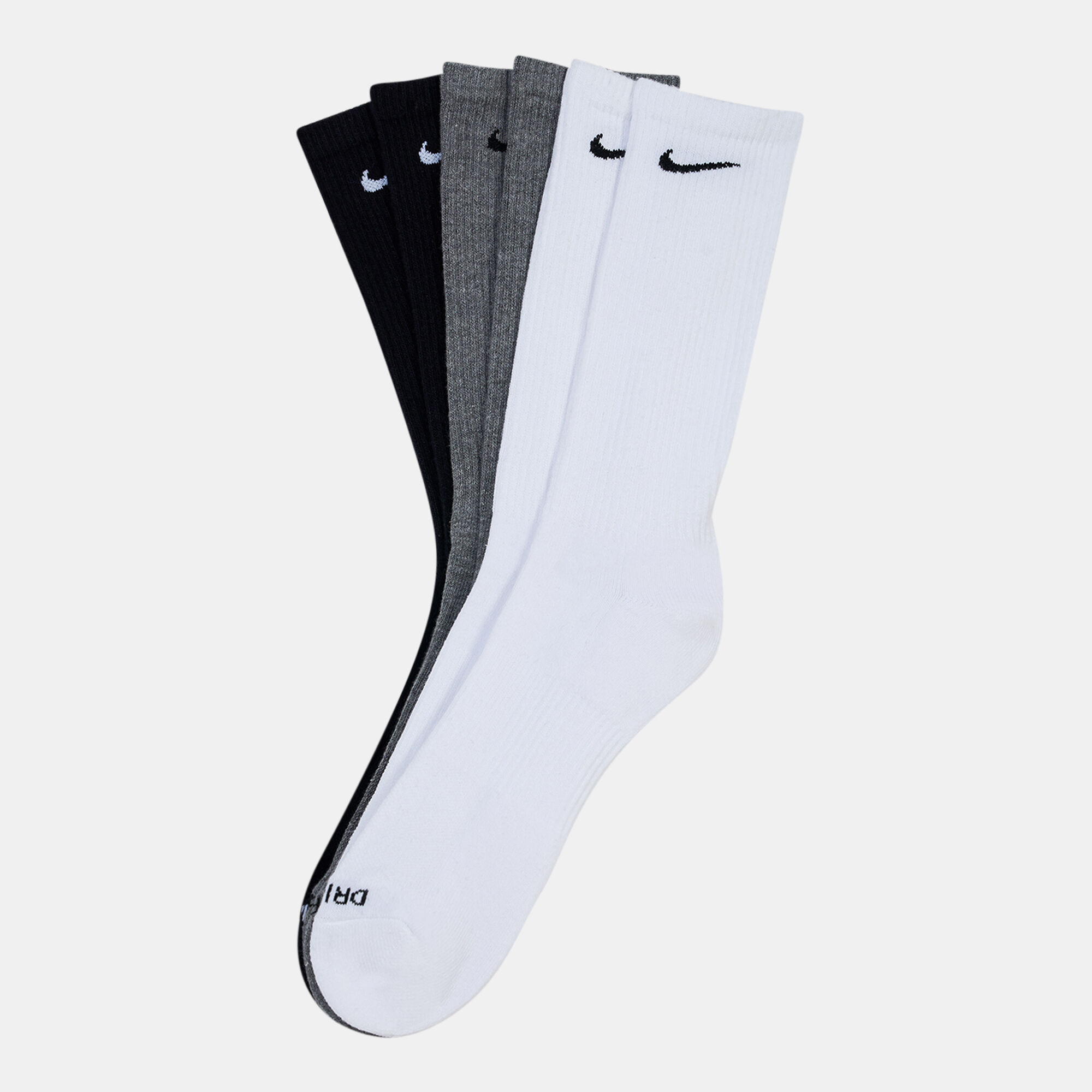 Everyday Plus Cushioned Training Crew Socks 6 Pairs Grey Nike in KSA SSS