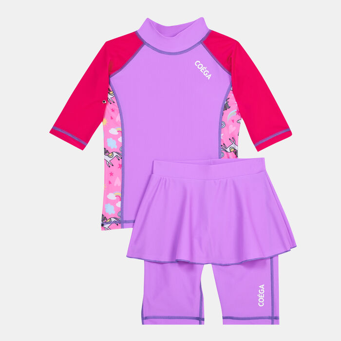 COEGA Kids' Skirted Two-Piece Swimsuit Purple COEGA Kids' Skirted Two-Piece Swimsuit Purple image number 0