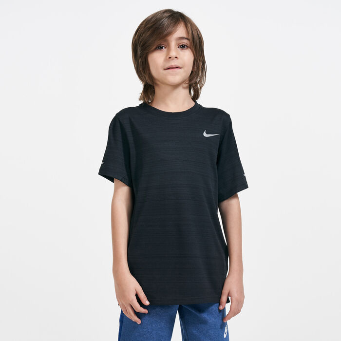 Nike Kids' Miler Run Division T-Shirt (Older Kids) Black Nike Kids' Miler Run Division T-Shirt (Older Kids) Black image number 0