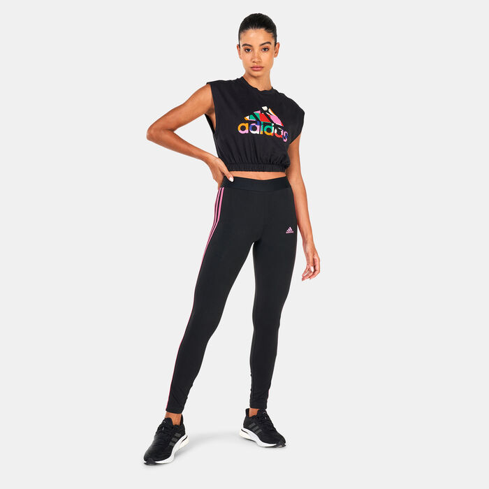adidas Women's X FARM Rio Sleevess T-Shirt Black adidas Women's X FARM Rio Sleevess T-Shirt Black image number 2