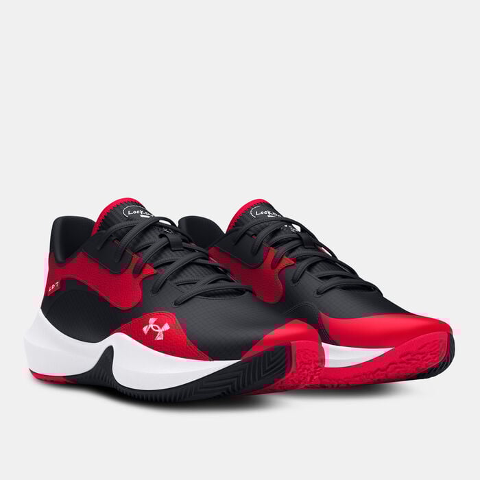 Under Armour Lockdown 7 Low Basketball Shoes Red image number 1