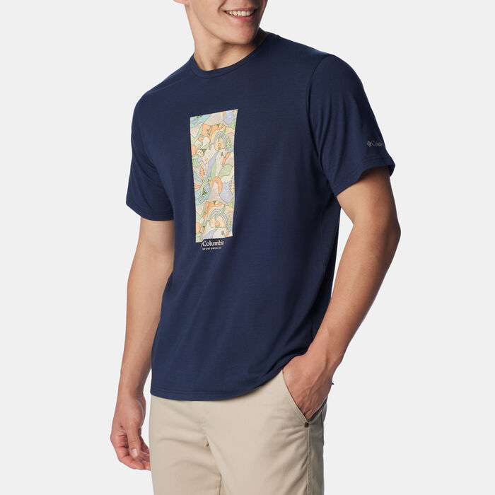 Columbia Men's Sun Trek™ Short Sleeve Graphic T-Shirt Blue Columbia Men's Sun Trek™ Short Sleeve Graphic T-Shirt Blue image number 2