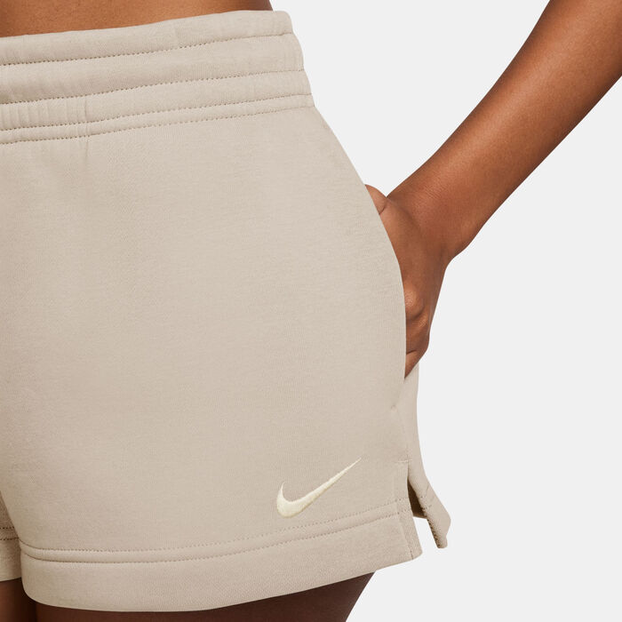 Nike Women's Sportswear Phoenix Fleece Shorts Ivory image number 3