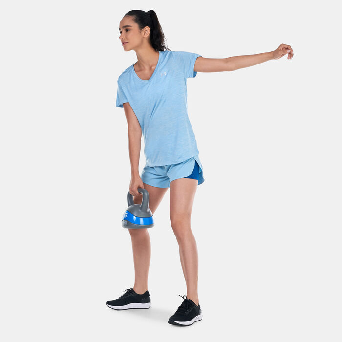 Under Armour Women's Flex Woven 2-in-1 Training Shorts Blue image number 2