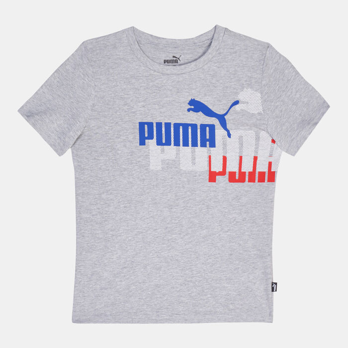 PUMA Kids' ESS+ LOGO POWER T-Shirt (Older Kids) Grey PUMA Kids' ESS+ LOGO POWER T-Shirt (Older Kids) Grey image number 0