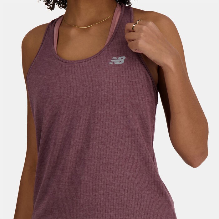 New Balance Women's Athletics Running Tank Top Red New Balance Women's Athletics Running Tank Top Red image number 6