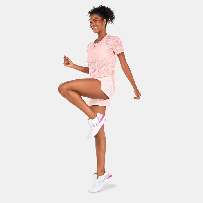 Nike Women's Air Dri-FIT Running T-Shirt Peach image number 2
