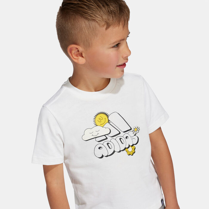 adidas Kids' Doodle Graphic T-Shirt (Older Kids) White image number 1