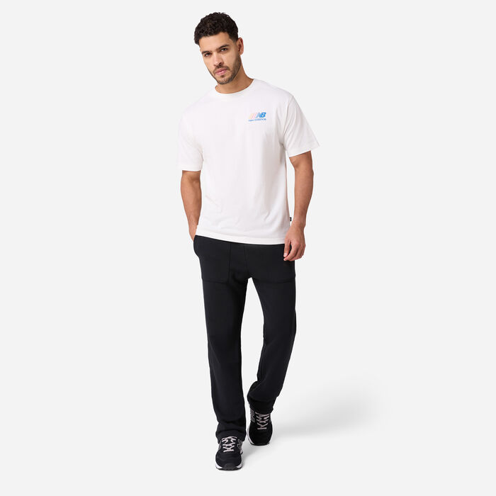 New Balance Men's Athletics Logo T-Shirt Beige New Balance Men's Athletics Logo T-Shirt Beige image number 2