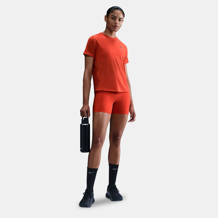Nike Women's Trail Dri-FIT Running Top Red Nike Women's Trail Dri-FIT Running Top Red image number 2