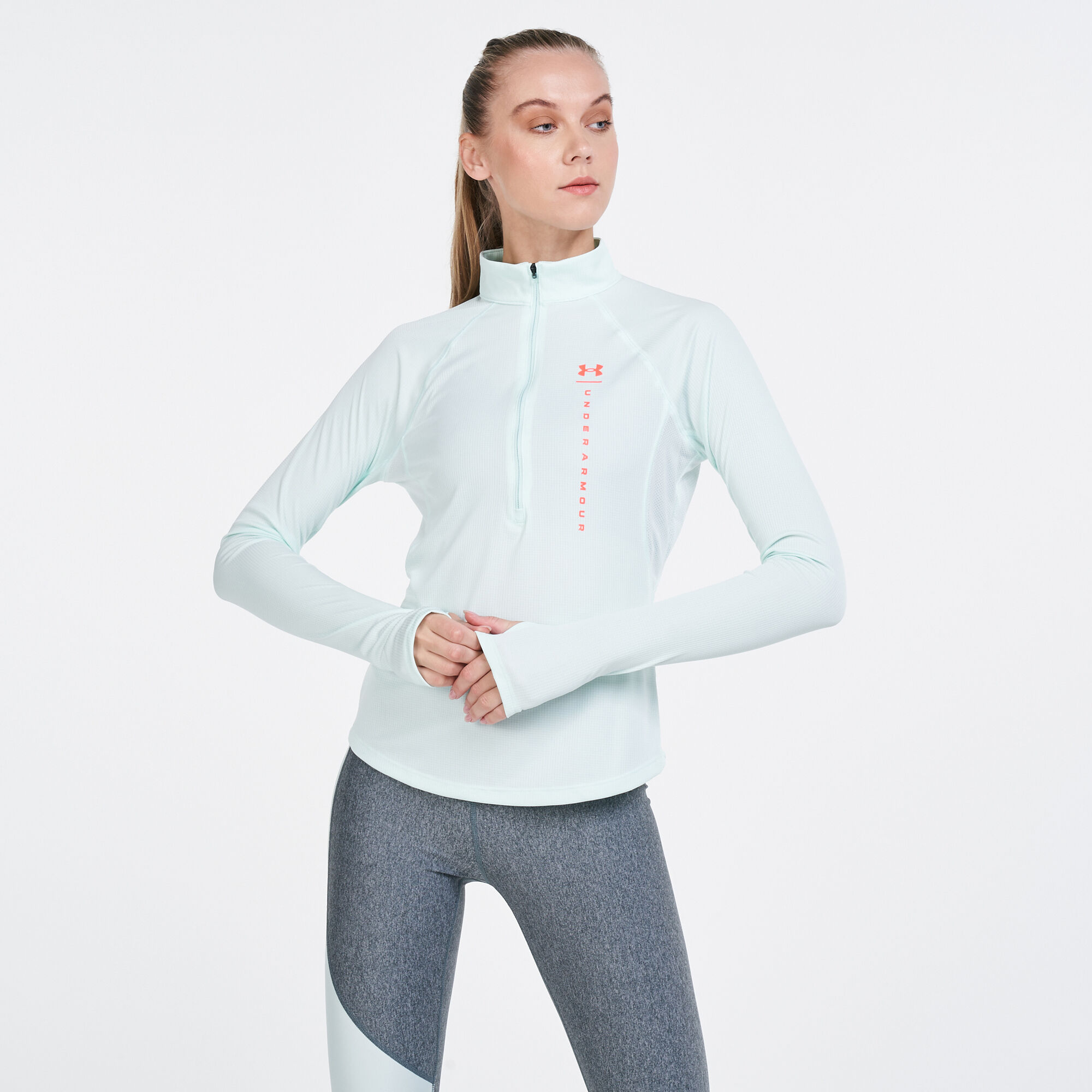 Buy Under Armour Women s UA Speed Stride Attitude Half Zip T Shirt