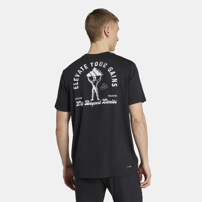 adidas Men's CLIMACOOL Vintage Training Graphic T-Shirt Black adidas Men's CLIMACOOL Vintage Training Graphic T-Shirt Black image number 1