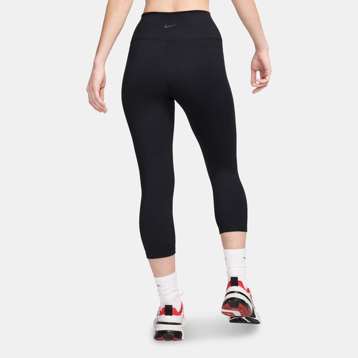 Nike Women's One Cropped Training Leggings Black Nike Women's One Cropped Training Leggings Black image number 1