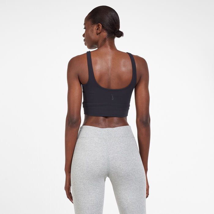 Nike Women's Yoga Luxe Infinalon Crop Top Black image number 1