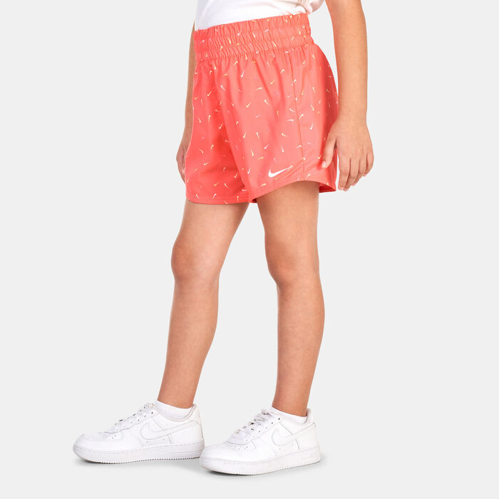 Nike Kids' Dri-FIT One High-Waisted Woven Training Shorts (Older Kids) Peach Nike Kids' Dri-FIT One High-Waisted Woven Training Shorts (Older Kids) Peach image number 0