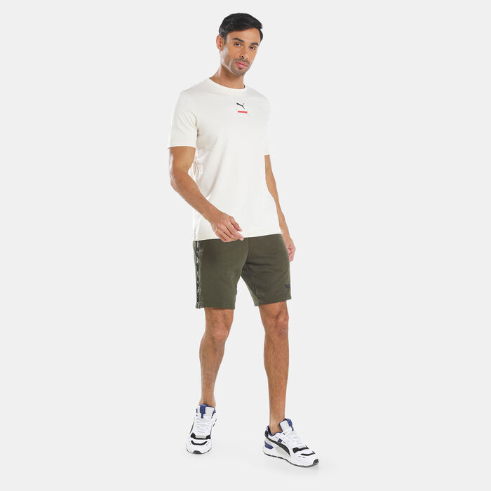 PUMA Men's Essentials+ Tape Shorts Green PUMA Men's Essentials+ Tape Shorts Green image number 2
