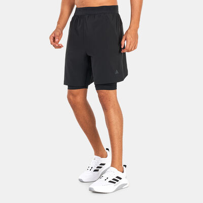 adidas Men's Yoga Training 2-in-1 Shorts Black