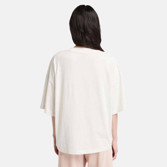 Timberland Women's Oversized T-Shirt White Timberland Women's Oversized T-Shirt White image number 1