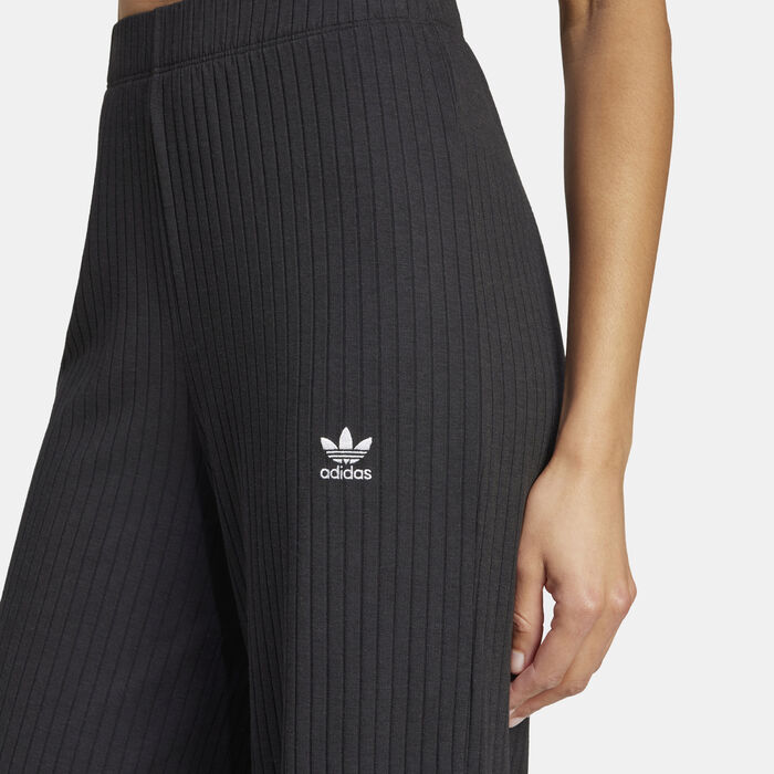 adidas Originals Women's Essentials Rib Wide Pants Black adidas Originals Women's Essentials Rib Wide Pants Black image number 4