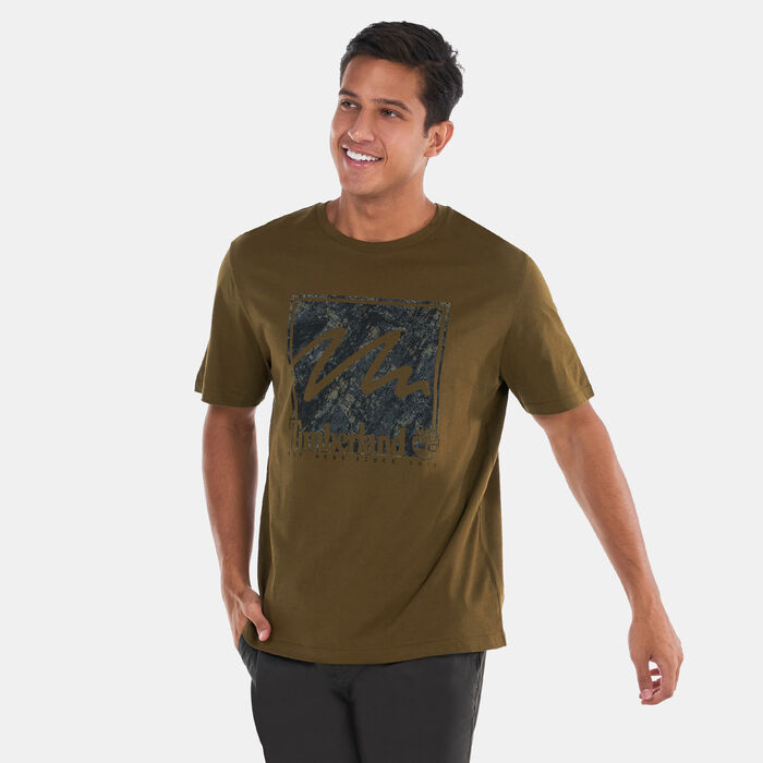 Timberland Men's Printed Stack Logo T-Shirt Green Timberland Men's Printed Stack Logo T-Shirt Green image number 0
