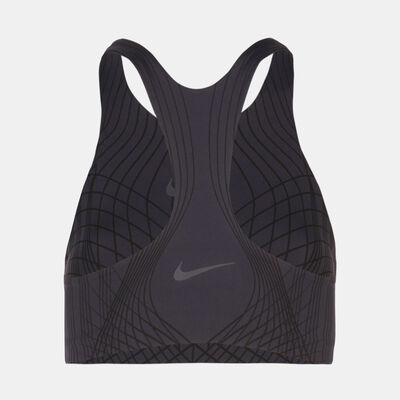 Nike Women’s Swoosh Phoenix Medium-Support Padded Sports Bra Grey