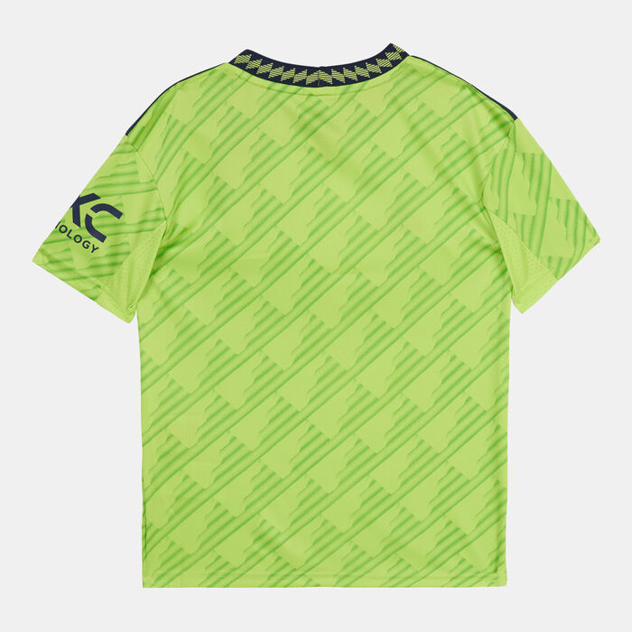 adidas Kids' Manchester United Third Jersey - 2022/23 yellow adidas Kids' Manchester United Third Jersey - 2022/23 yellow image number 1
