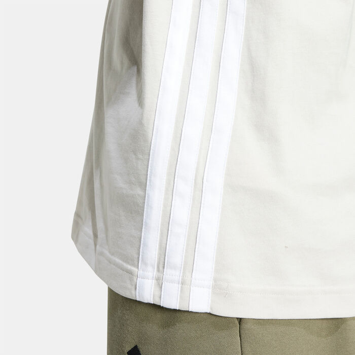 adidas Men's Essentials 3-Stripes T-Shirt Beige adidas Men's Essentials 3-Stripes T-Shirt Beige image number 4