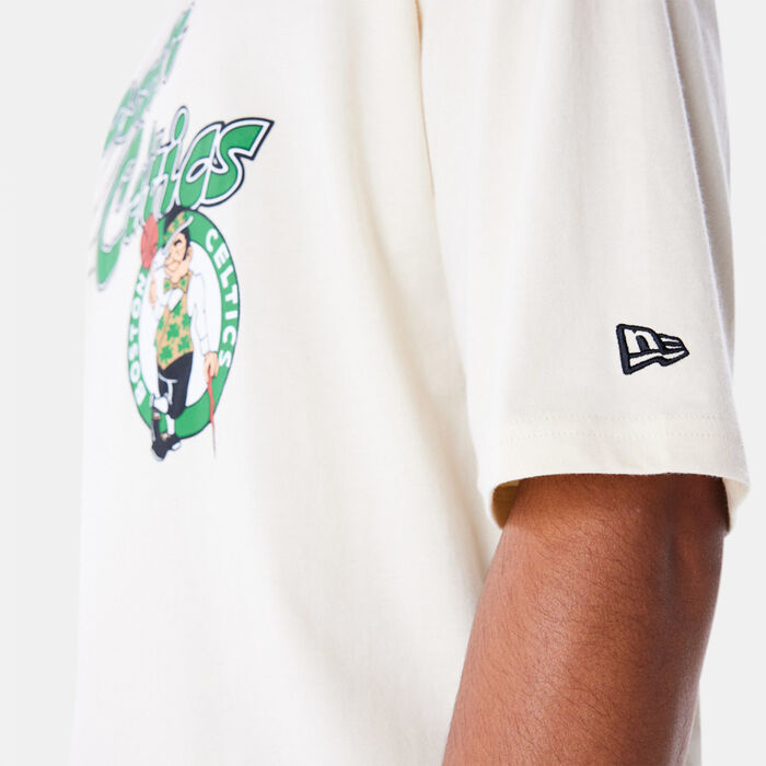 New Era Men's NBA Boston Celtics Script T-Shirt Beige New Era Men's NBA Boston Celtics Script T-Shirt Beige image number 3