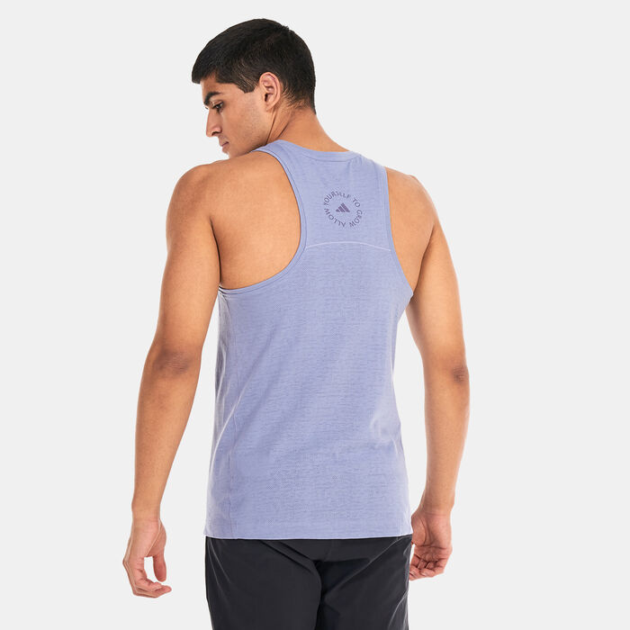 adidas Men's Yoga Training Tank Top Grey adidas Men's Yoga Training Tank Top Grey image number 1
