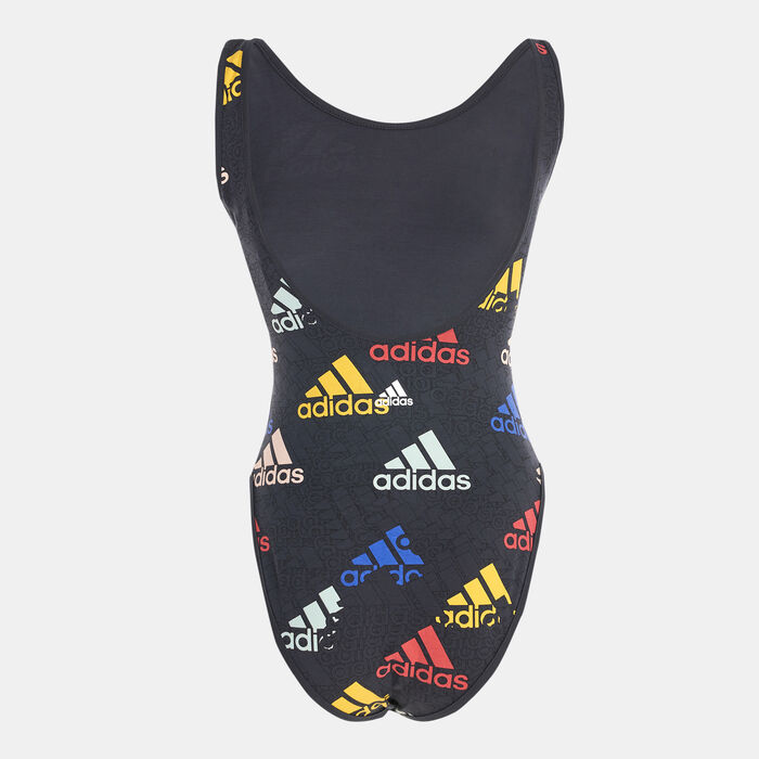 adidas Women's Essentials Multi-Colored Logo Bodysuit Black adidas Women's Essentials Multi-Colored Logo Bodysuit Black image number 1