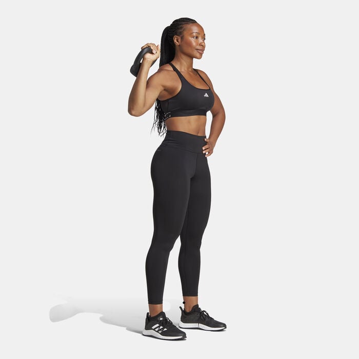 adidas Women's Powerimpact Medium-Support Training Sports Bra Black adidas Women's Powerimpact Medium-Support Training Sports Bra Black image number 2