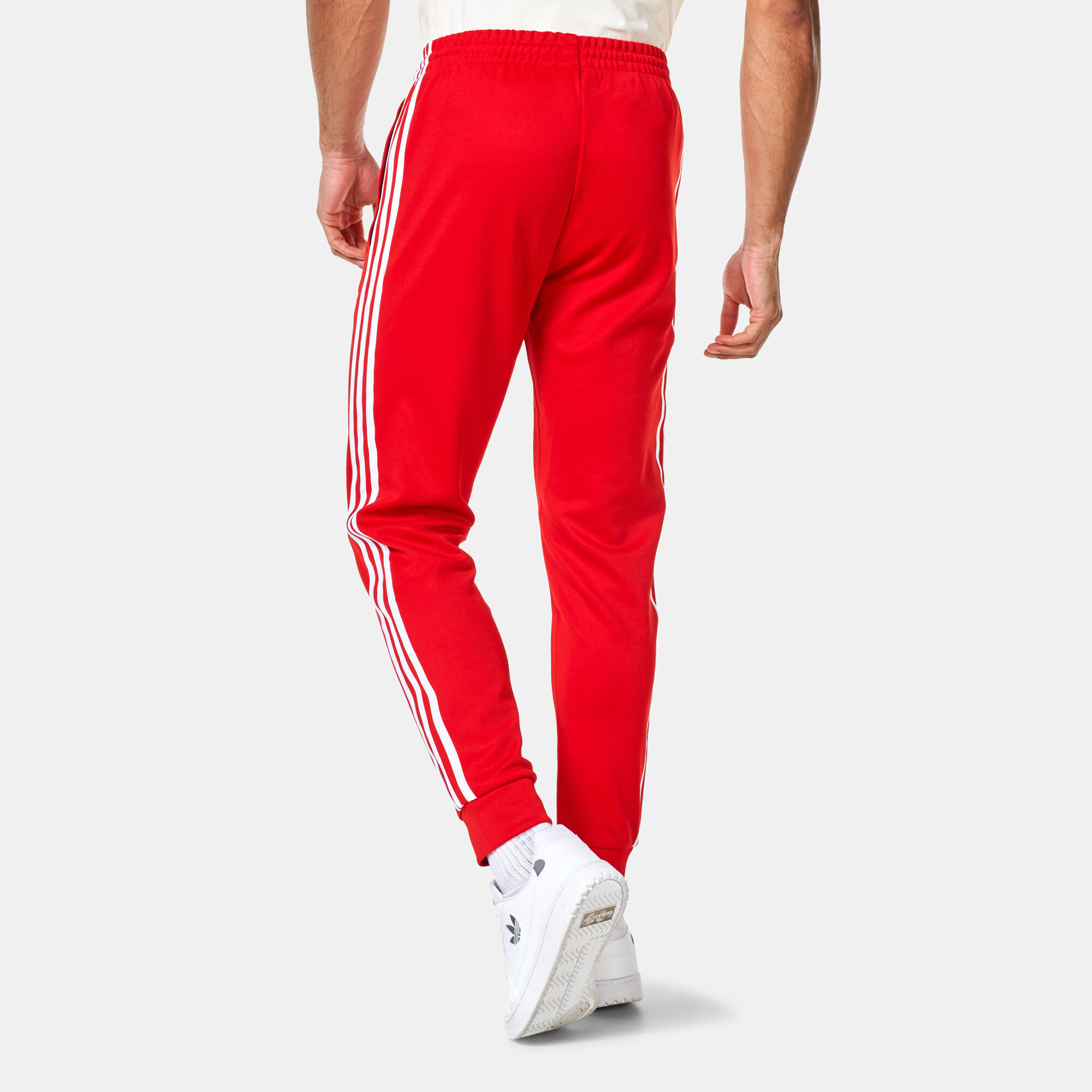 Adidas track pants mens red outlet