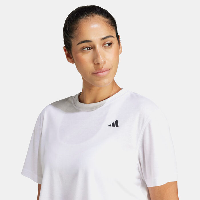 adidas Women's Train Essentials Boxy Training T-Shirt White adidas Women's Train Essentials Boxy Training T-Shirt White image number 4